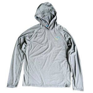 VINEYARD VINES Performance Hoodie Youth XL 18 GRAY Thumb Hole Outdoor Boy